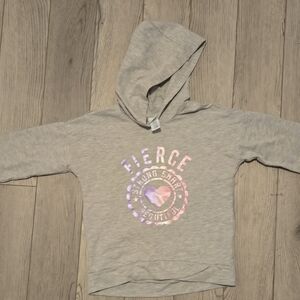 Gray Kids Hoodie with Fierce Print